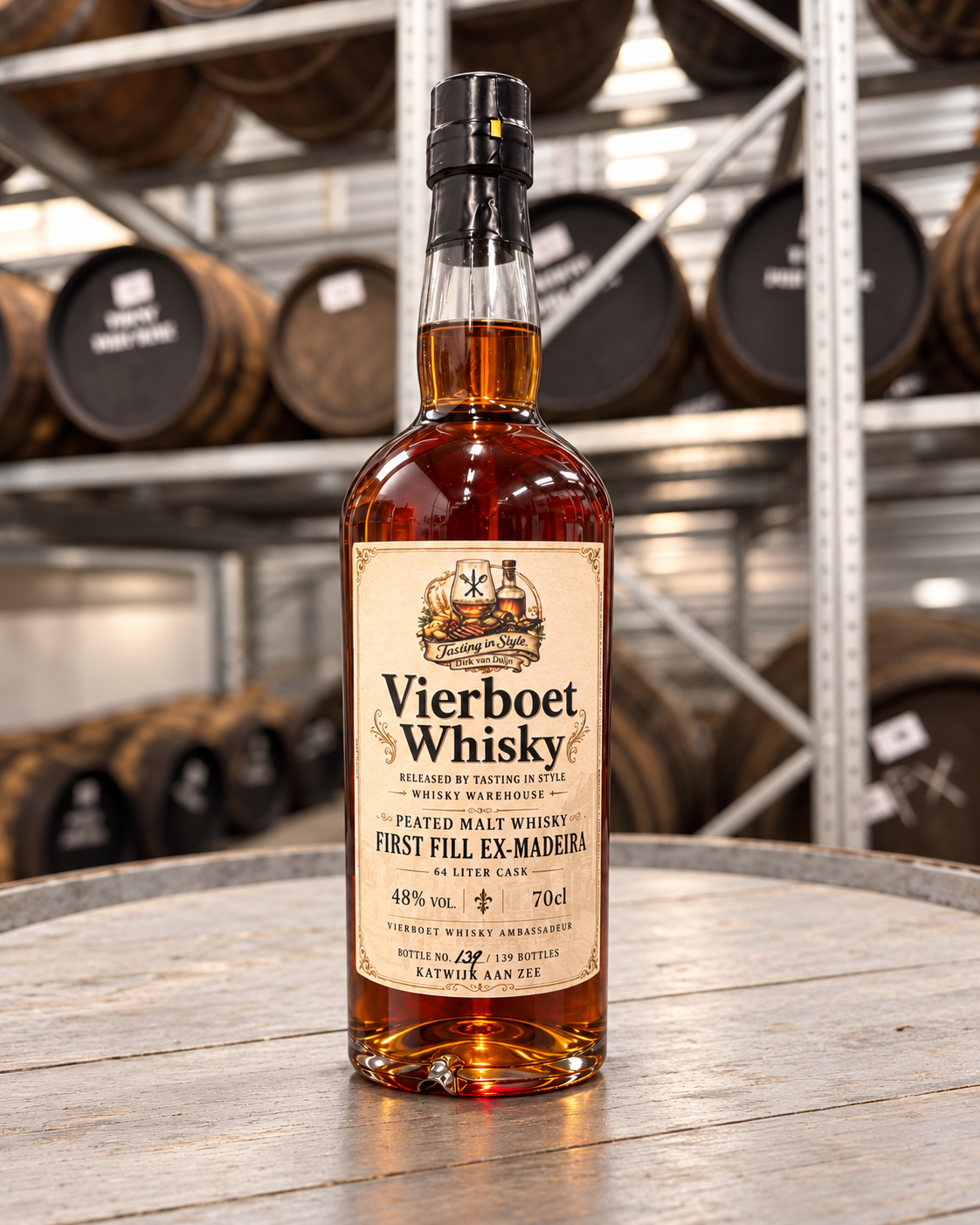 Vierboet "Tasting in Style" - Madeira Cask 70cl 48% | Peated Malt Single Cask